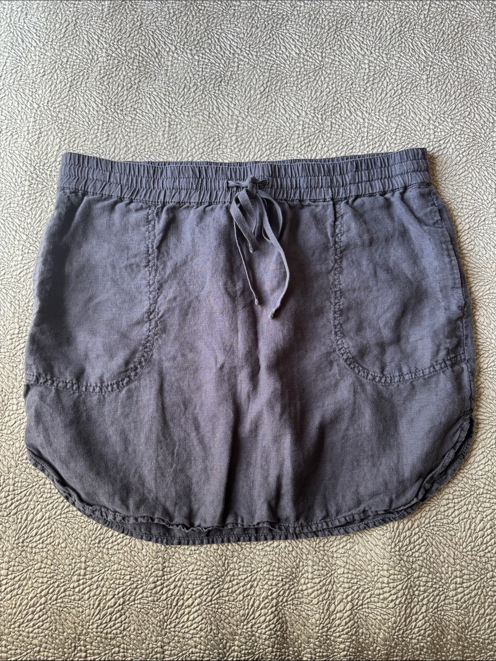 Caslon Casual Drawstring Mini Skirt - Charcoal Gray